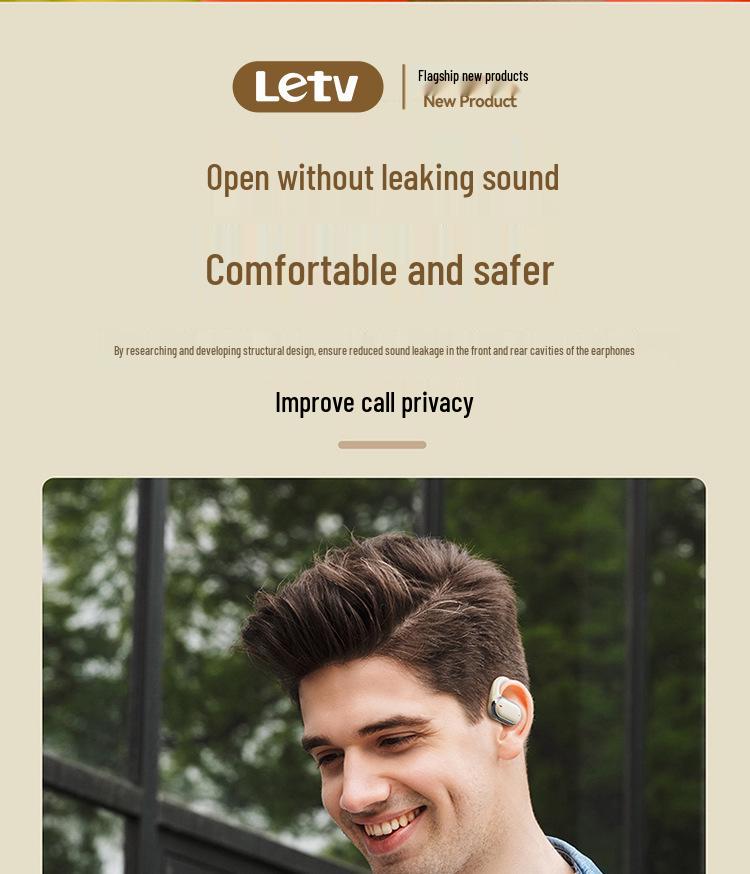 X93 Letv Wireless Bluetooth Noise-Cancelling Bone Conduction Over-Ear/In-Ear Headphones with Extended Battery Life