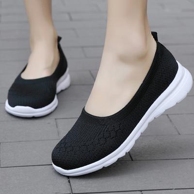 Fashion Women Shoes Summer 2024 New Comfortable Flats Ladies Shoes Breathable Mesh Sneakers Luxury Slip-On Casual Running Ballet Shoes
