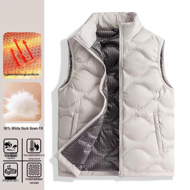 

Unisex Lightweight 90% White Duck Down Vest - 2025 Autumn/Winter Collection L