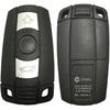 3 Buttons Keyless Remote Car Key Fob Fit for BMW 3 5 Series X5 X6 315MHz KR55WK49127 KR55WK49123 (Black)