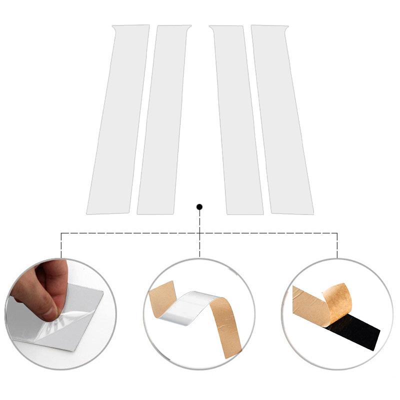 4pcs Car Window Pillar Posts Trims Decorative Strickers Exterior Parts Fit For Toyota Tacoma 2024