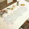 Nordic Light Luxury PVC Table Flag Long Style Solid Color Bronzing Table Runner Creative Irregular Flowers Burlap Decoration