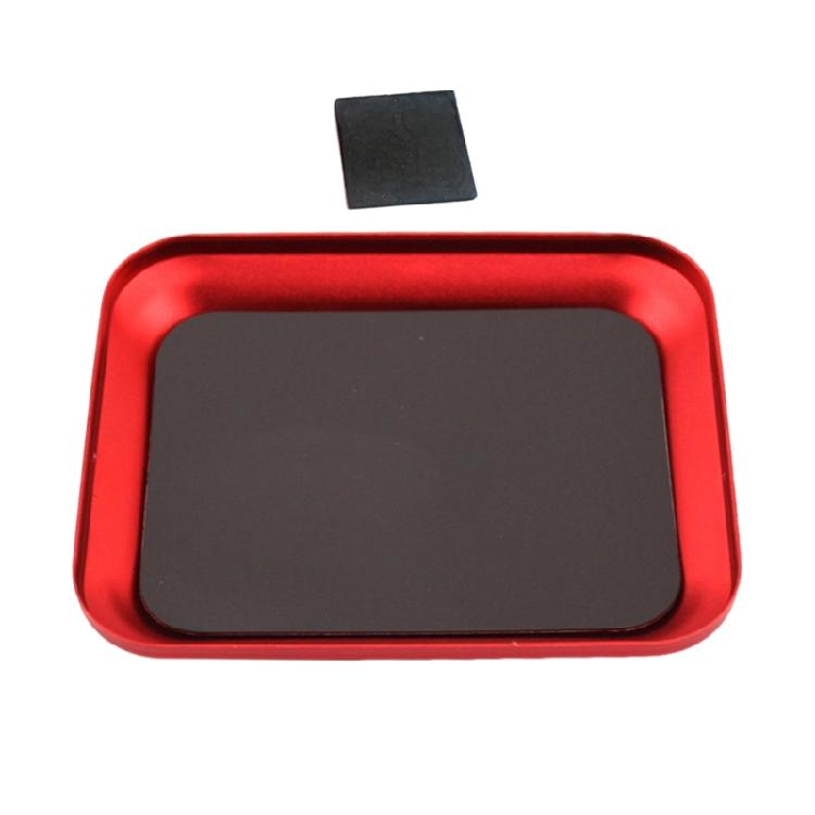 Red Magnetic Screw Tray Aluminum Efficient Magnetic Parts Tray for Long Service  Use for Organizing Small Hardware Pieces