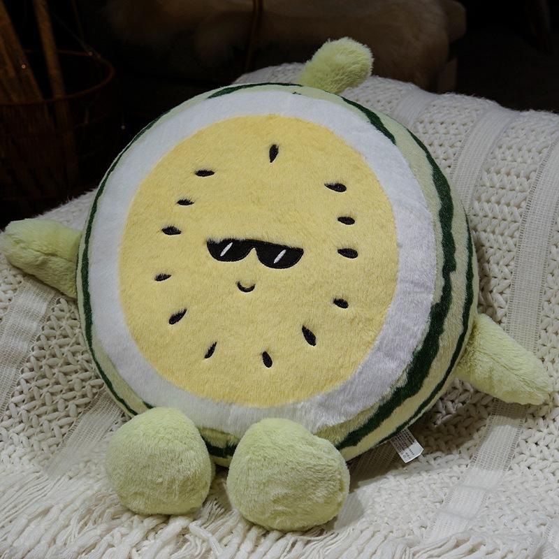 Cartoon Cute Expression Watermelon Throw Pillow Plush Toy Doll Watermelon Doll Home Sofa Pillow Doll