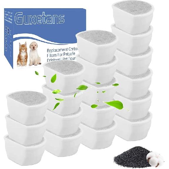 24 шт. Сменные поролоновые фильтры для фонтанчика с водой для кошек PetSafe Drinkwell (керамические и из нержавеющей стали), Поролоновые фильтры для кошачьей воды 18pack