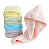 Women's Double Layer Quick-Dry Coral Fleece Hair Towel and Shower Cap - Super Absorbent and Thick with Headband