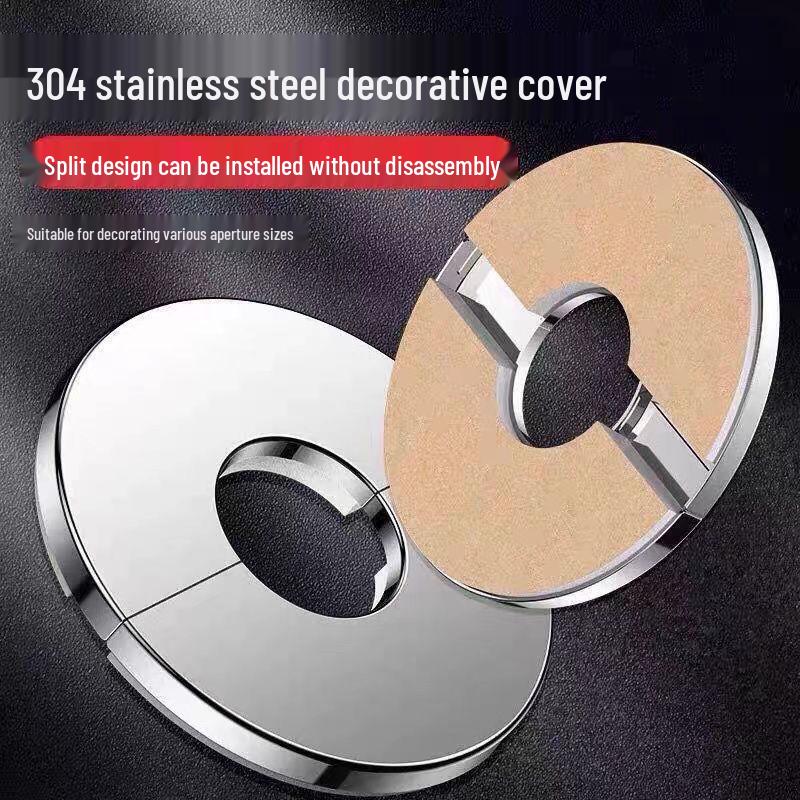 Dekorativní kryt z nerezové oceli pro nástěnný otvor pro baterii a sprchový ventil