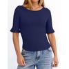 Women's Knit  Short-Sleeve Top Casual Comfortable  Blouse