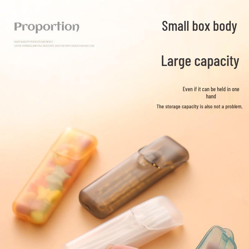 Portable Transparent Toothpick Holder: Compact PP Material Storage Box for Travel
