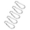 5pcs 40mm Carabiner Clip Stainless Steel Heavy Duty Spring Snap Hook for Hammock Dog Leash