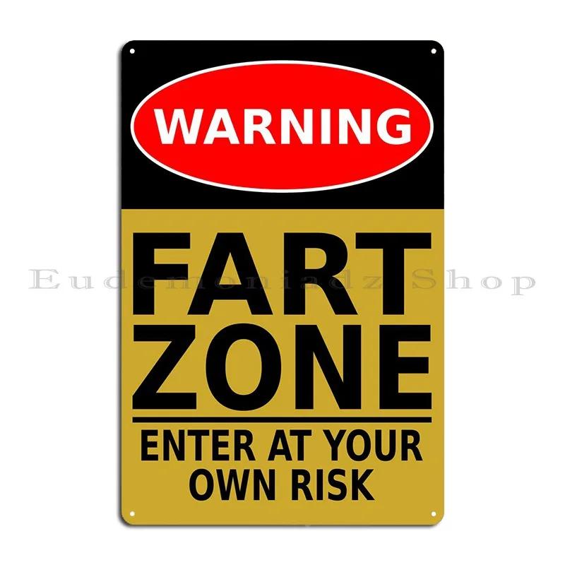 Fart Zone Metal Sign Print Garage Funny Design Create Tin Sign Poster 20x30cm（7.8x11.8inch）