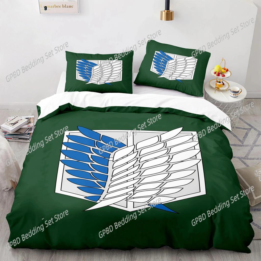 Luxury  New 3D Print Anime Attack On Titan Bedding Set Single Twin Full Queen King Size Bedding Set Duvet cover Sets Home