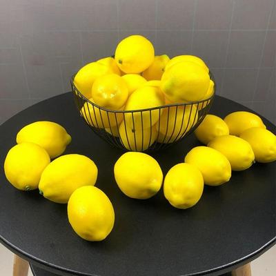 Durable Simulation Artificial Lemons Yellow Foam Fake Fruits Realistic Decorative Fruits Table Decoration