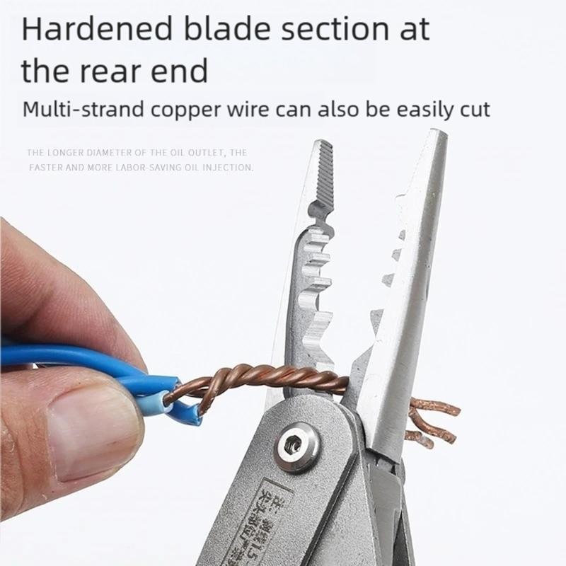 Adjustable Function Pliers For Wire Stripping Cutting Crimping Screwing With Steel Construction And Ergonomic Grip