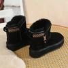 Fashion Plus Size Women's Shoes Platform Snow Boots Winter Ethnic Style Plus Fleece Fur Integrated Northeast Thickened Cotton Shoes