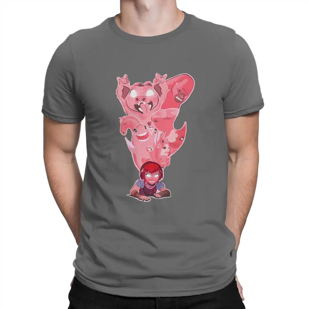 Cool Men's T Shirts Nimona Cartoon Funny Tees Short Sleeve Crew Neck T-Shirts Pure Cotton Adult Clothes