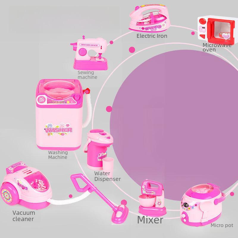 Kids' Mini Kitchen Appliance Toys: Interactive Washing Machine and Rice Cooker for Boys and Girls