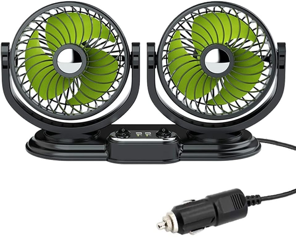 Raksonic Car High Adjustable Airflow and Includes Two USB Charging Compatible with 12V Cigarette Lighter Easy Improves Air Energy Reduces and Prevents