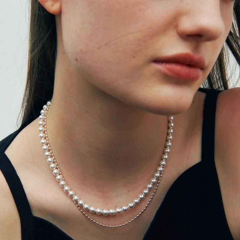 VERTE 925 Silver Mini Rizi Necklace   un.Silver.101