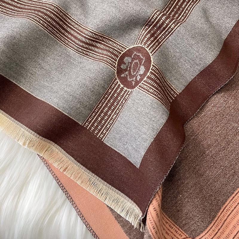 Luxury Design Cashmere Scarf for Women Winter Warm Shawl Wrap Pashmina Bufanda with Tassel Thick Blanket Poncho Echarpe Bandana