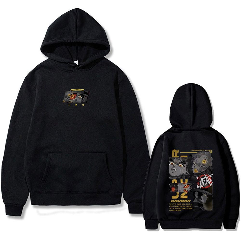 Anime Demon Slayer Tomioka Giyuu Graphic Print Hoodie Men Women Clothing Cartoon Oversized Pullover Man Hoodies
