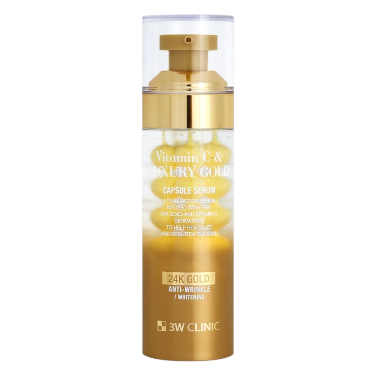 

3W Clinic Vitamin C & Luxury Gold Capsule Serum - Brightening & Vitalizing Facial Essence for Radiant Skin - 56g / 1.97 oz.