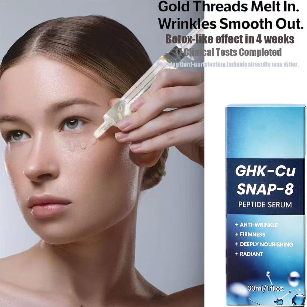 GHK-Cu Copper Peptide SNAP-8 Face Serum Anti Aging Wrinkle Lifting Firming Collagen Boost Hydrating Facial Essence