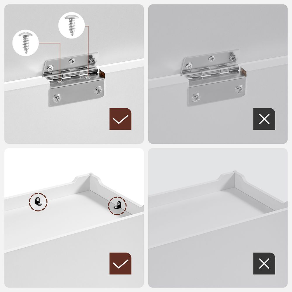 Panca Contenitore da Petto 40x100x46cm Seduta con coperchio bianco