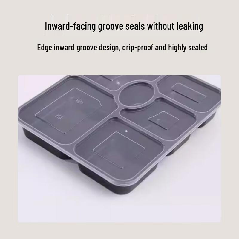 Tongyuan 6-Compartment 1350ml Disposable Lunch Box