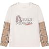Hush Puppies Boys' Spliced Plaid Long-Sleeve T-Shirt