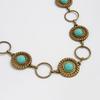 Retro Turquoise Tailleketting voor Dames Boheemse Decoratie Vintage Verstelbare Buik Tailleketting Geschikt voor Rokken Jurk Sieraden Cadeau