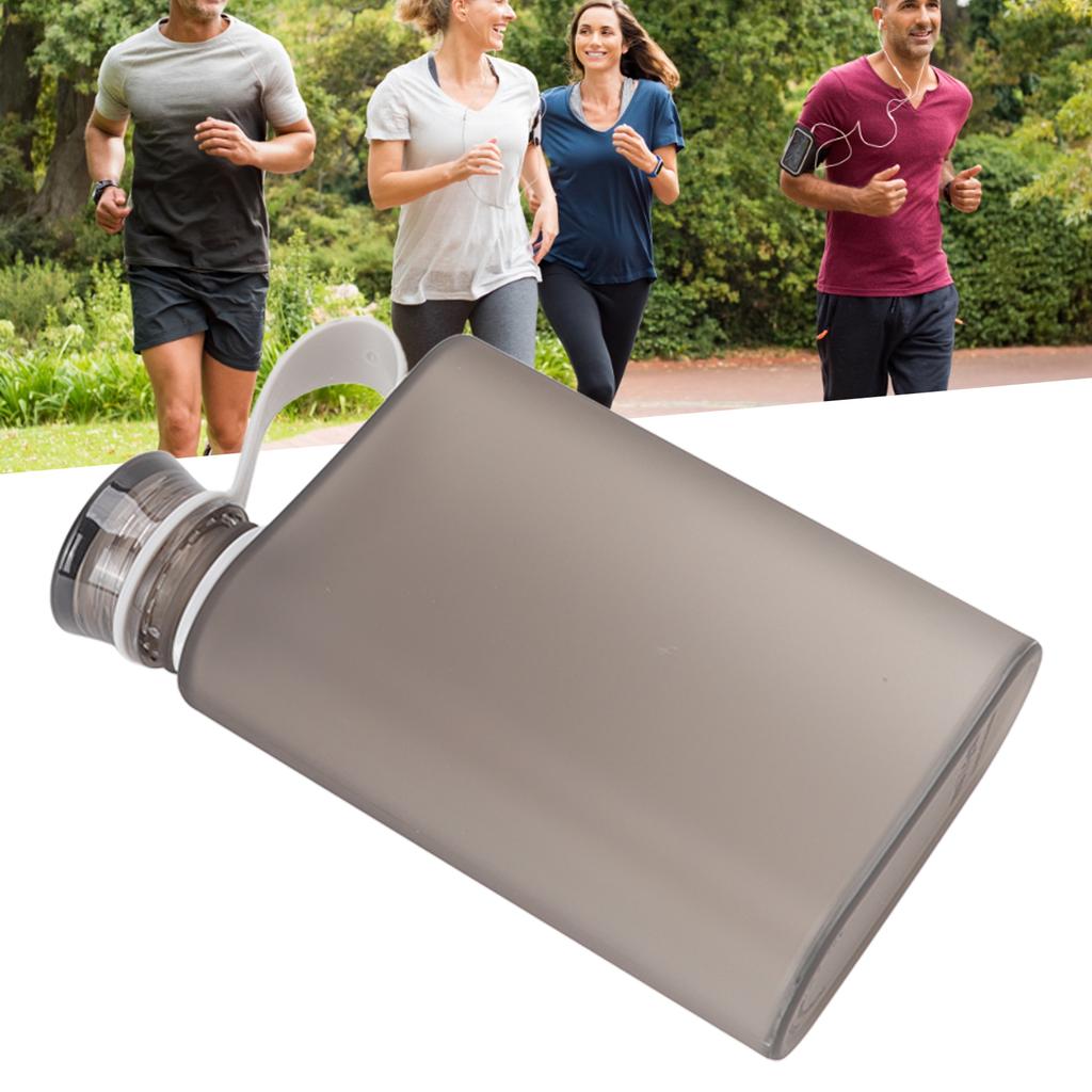 Flat Water Bottle Plastic Lk Proof Transparent   Portable Paper Water Bottle 380ml