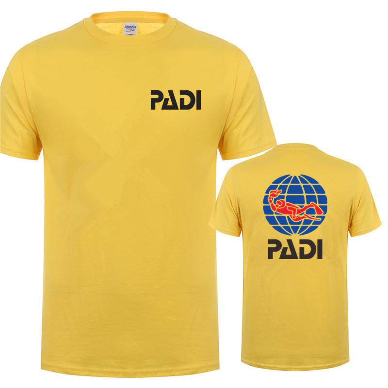 Potápěč Padi Tričko Unisex Ležérní Bavlněné Krátký Rukáv Vrcholy Lh373