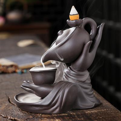 Mor Kil Geri Akış Tütsülük İç Mekan Seramik Aromaterapi Yakıcı Yaratıcı Süs