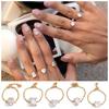 Elegant Adjustable Chain Ring Exquisite Finger Jewelry Delicate Women Link Chain Ring Girls Gift