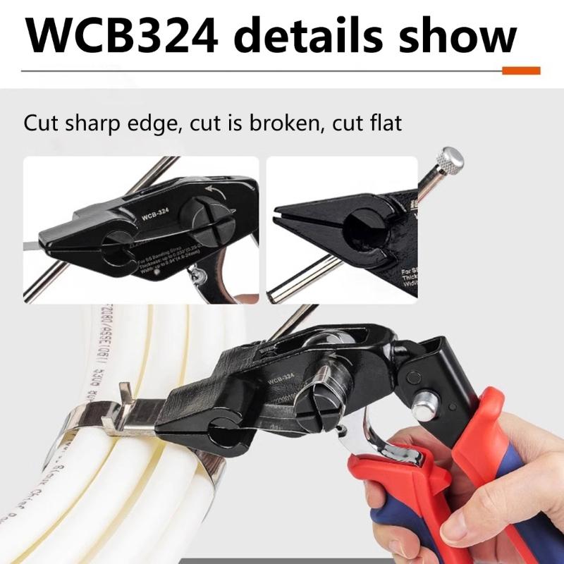Cable Tie Fastener Stainlesss Steel Cable Tie Guns Metal Zips Tie Tightener for Fastening & Trimming Easy To Use
