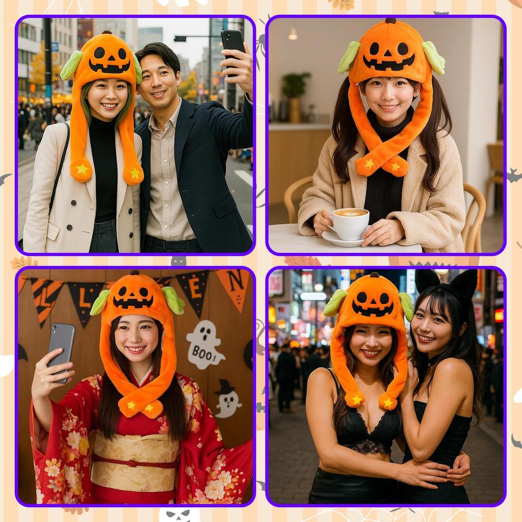 [KEKVE] Halloween Costume Pumpkin Headband Set for Kids and Adults, Halloween Cosplay, All Saints' Day Parties, Christmas Events, Social Media