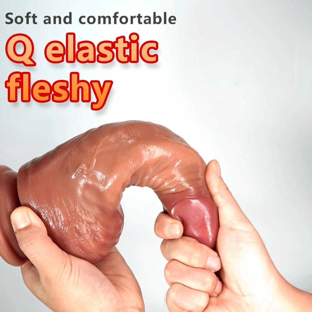 Doppelter flüssiger Silikon-künstlicher Penis-Make-up-weiblicher Masturbator dicker langer Urlaubs-Penis für Erwachsene