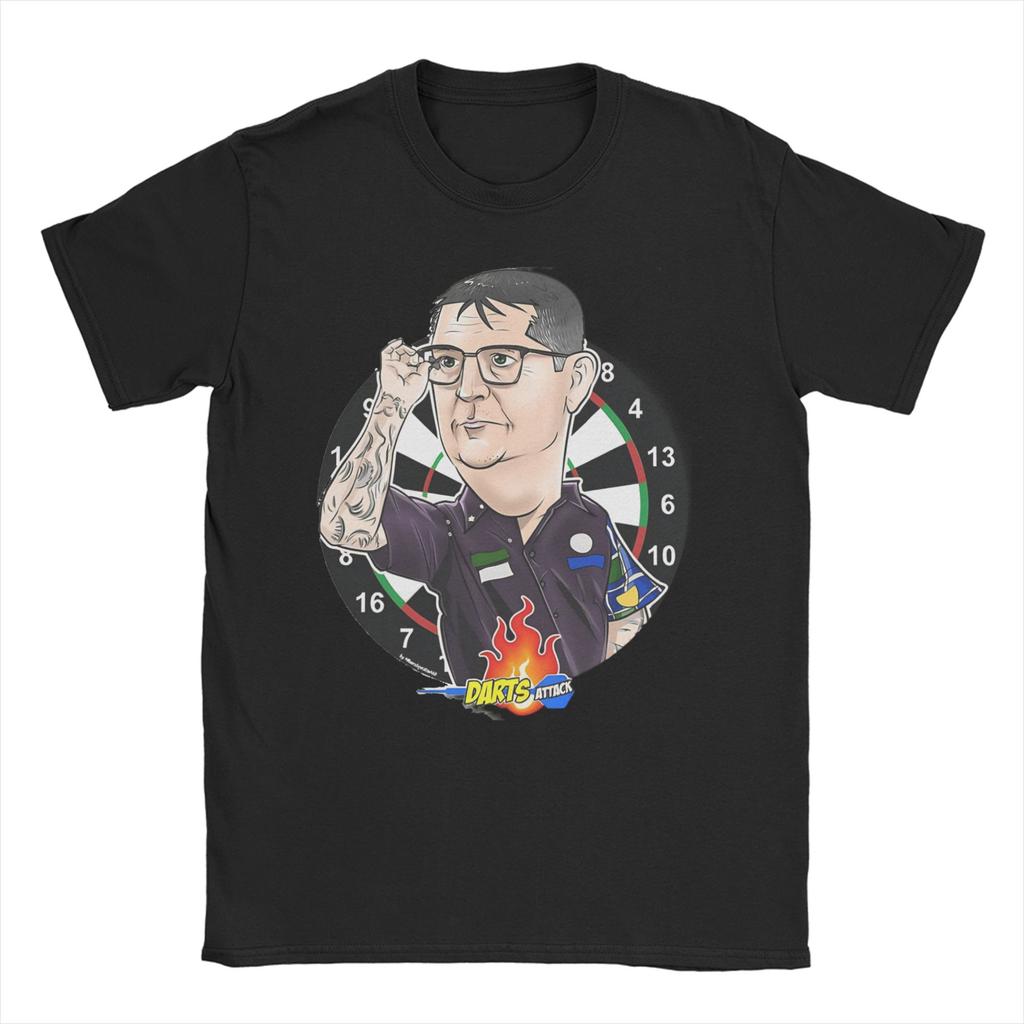 Novelty Gary Anderson TShirt for Unisex Women Crewneck Cotton T Shirt Short Sleeve Tees Printed Clothing