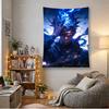 Jujutsu Kaisen Gojo Satoru Tapiz Azul Energía Maldita Anime Colgante de Pared Impresión HD Arte Estético para Dormitorio Sala de Estar