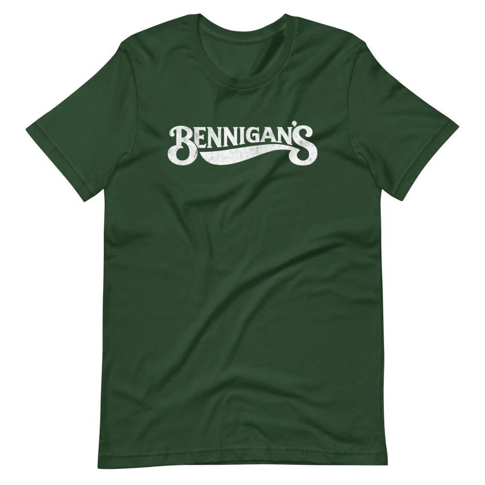 BENNIGANS Vintage 90s Style Logo Graphic Tee Shirt Short-Sleeve Unisex T-Shirt S