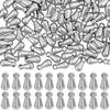 100Pcs 304 Stainless Steel Chain Extender Drop, Teardrop, Stainless Steel Color, 6x3x3mm, Hole: 0.8mm