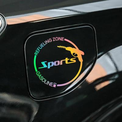 Autocollant Couvercle de Réservoir Général Sportif Bouchon de Carburant Autocollant Sortie de Carburant de Voiture Résistant à la Chaleur Mode