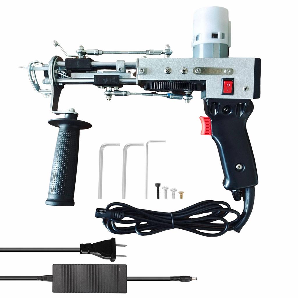 Macchina per Tufting e Tessitura di Tappeti Elettrica spina USA blu spina UE blu 100-240V 50-60Hz 4-14mm pelo ad anello 7-19mm pelo tagliato 5-45