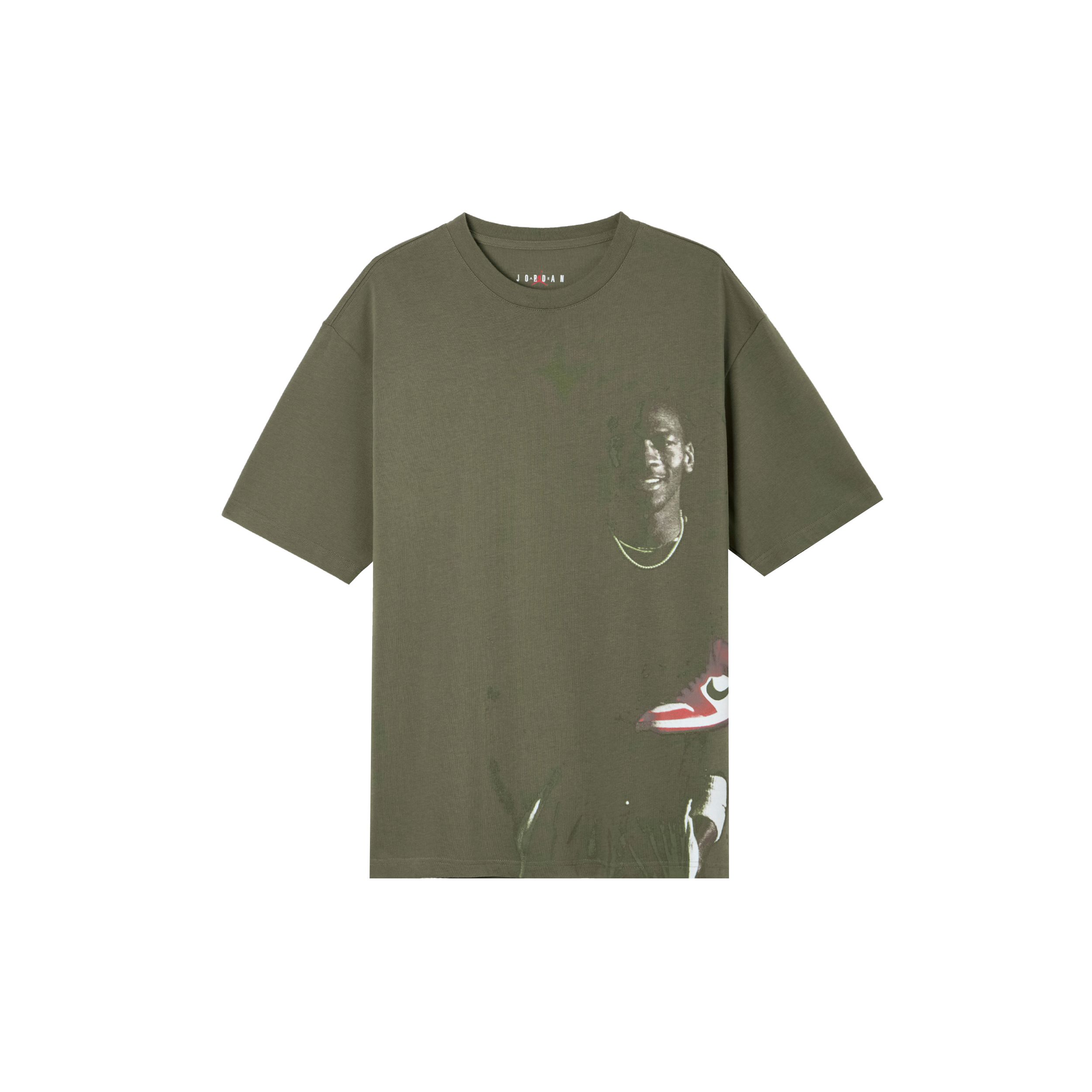 

Jordan Comfortable Round Neck Short Sleeve T-Shirt Men tops Medium-Olive-Green HV5047-222 XL