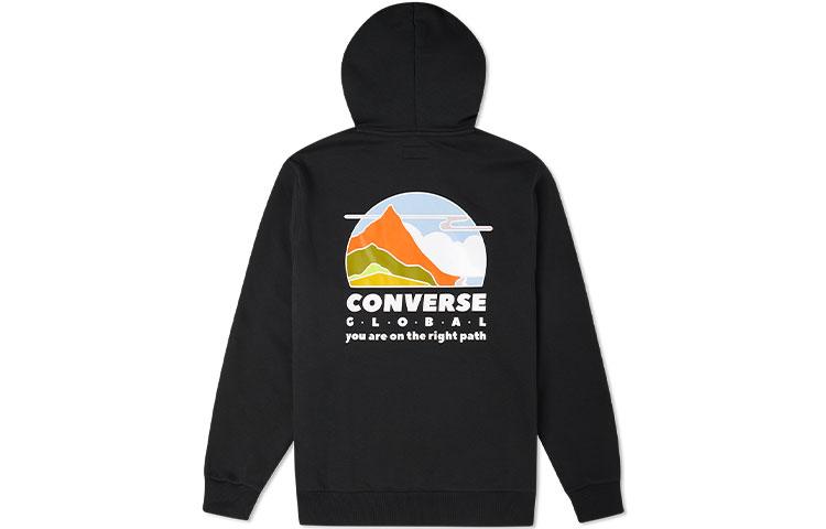 Толстовки Converse Мужские Черные С Капюшоном Умеренно Обычные 10022725-A01 M