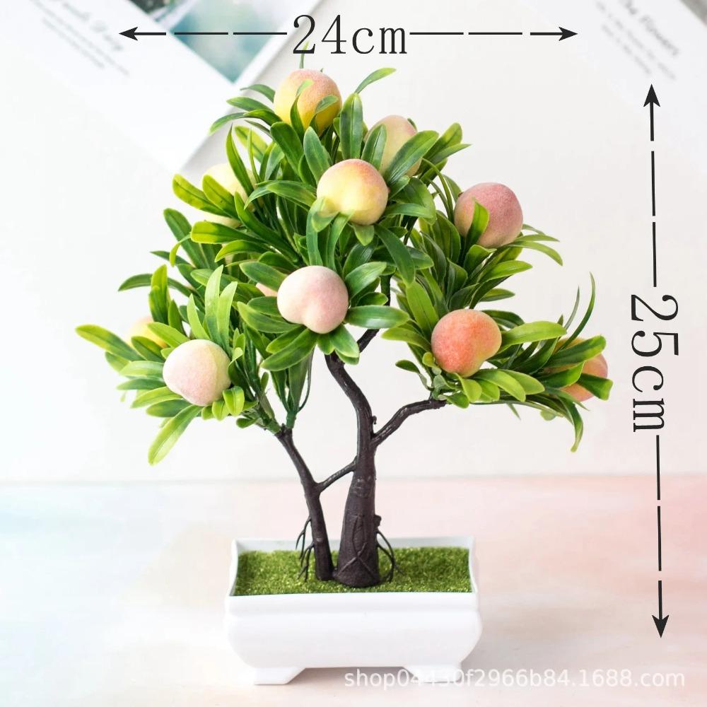 Artificial Plants Bonsai Small Fruit Tree Potted Bonsai Simulation Decor Artificial Ornaments Artificial Plant Bonsai Home Decor