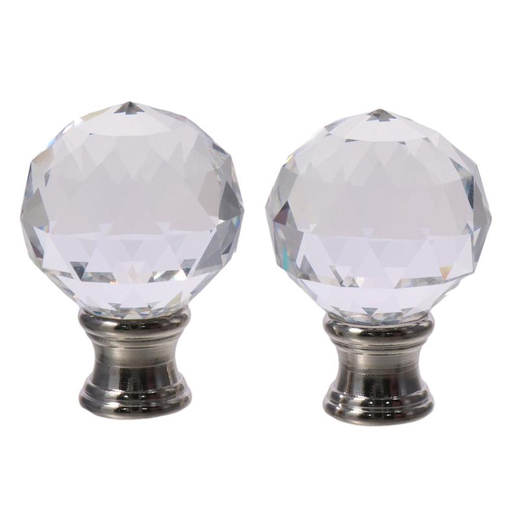 

Хрустальная лампа, верхнее украшение, серебряное основание, украшение для торшера, прозрачная ручка, украшение, настольная лампа