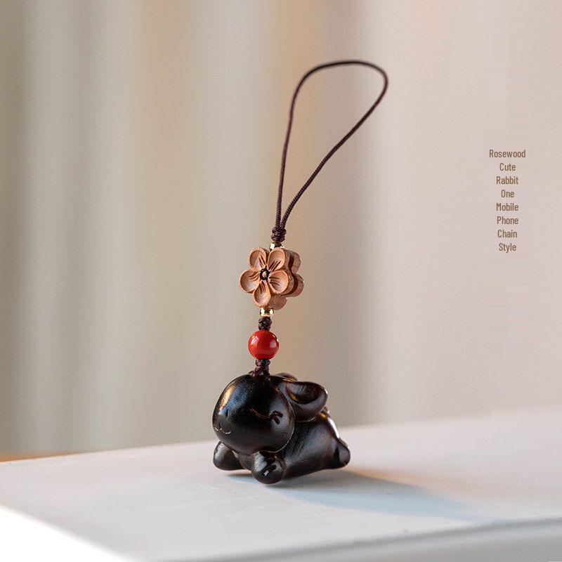 

Брелок-подвеска Сандаловый Зодиакальный Кролик - Украшение из персикового дерева для мужчин и женщин, Аксессуар для мобильного телефона, Подарок на год Бэнмин