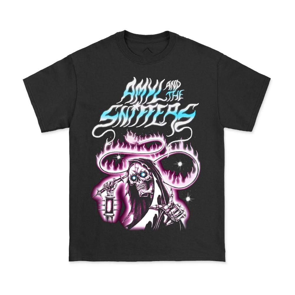 Amyl and The Sniffers Reaper T-shirt Black Unisex All Sizes Unisex T-Shirt XXXL